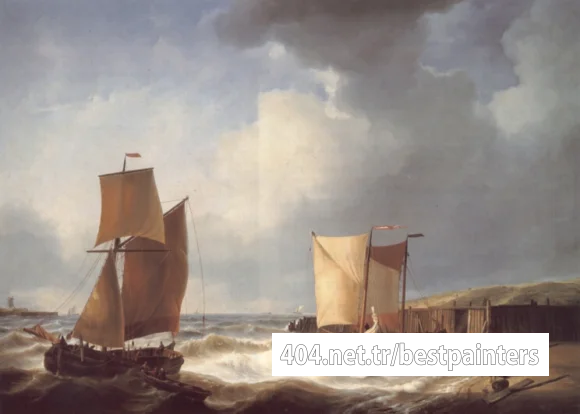 Fisherfolk_and_Ships_by_the_Coast