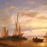 Hulk_Abraham_Dutch_Fishing_Vessels_In_A_Calm_At_Sunset
