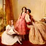 Solomon_Abraham_A_Portrait_Of_Two_Girls_With_Their_Governess