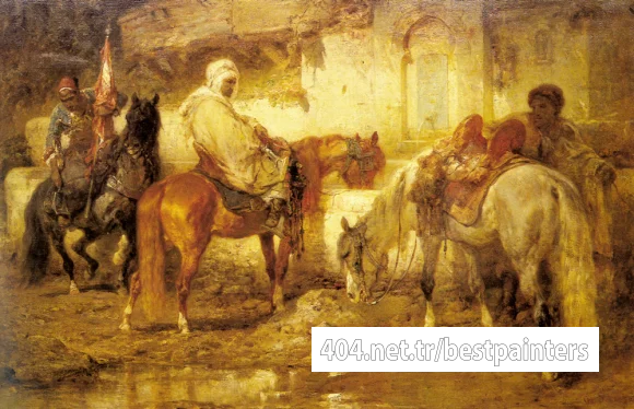 Schreyer_Adolf_At_The_Watering_Place
