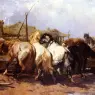 Schreyer_Adolph_The_Watering_Place