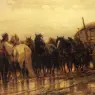 Schreyer_Adolphe_Hitching_Horses_To_The_Wagon