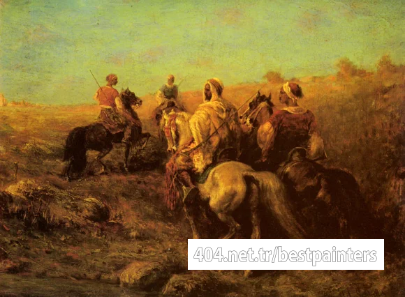 Screyer_Adolf_Arabian_Horsemen_Near_A_Watering_Place