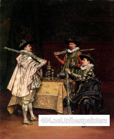 Lesrel_Adolphe_Alexandre_Discussing_The_Days_Shoot