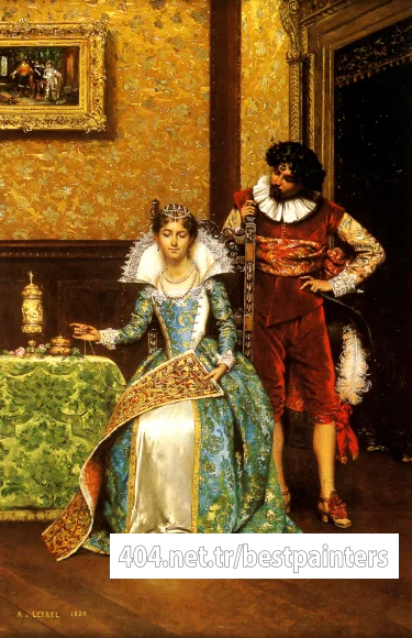 Lesrel_Adolphe_Alexandre_The_Attentive_Courtier