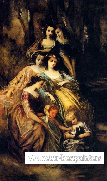 Monticelli_Adolphe_Empress_Eugenie_And_Her_Attendants