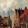 Eversen_Adrianus_A_View_In_A_Town_In_Winter