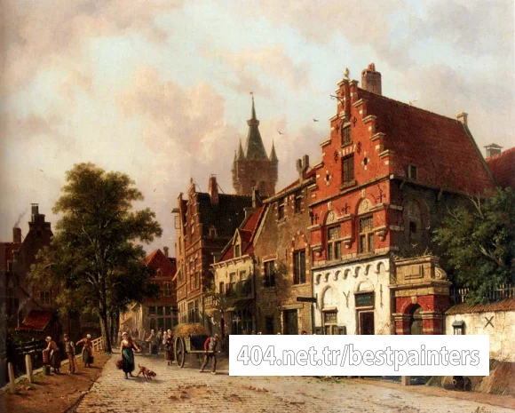 Eversen_Adrianus_A_View_In_Delft