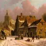 Eversen_Adrianus_A_Village_In_Winter