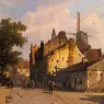 Eversen_Adrianus_Village_Scene_With_A_Windmill