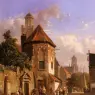 Everson_Adrianus_View_Of_A_Dutch_Street