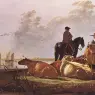 CUYP_Aelbert_Peasants_With_Four_Cows_By_The_River_Merwede