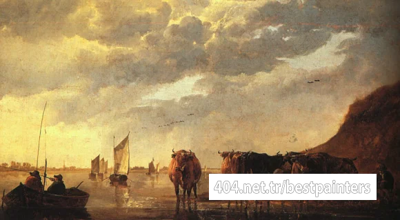 CUYP_Aelbert_herdsman_With_Cows_By_A_River
