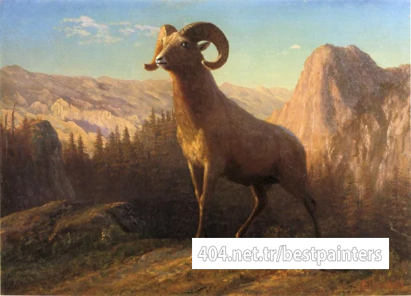 Bierstadt_Albert_A_Rocky_Mountain_Sheep_Ovis_Montana