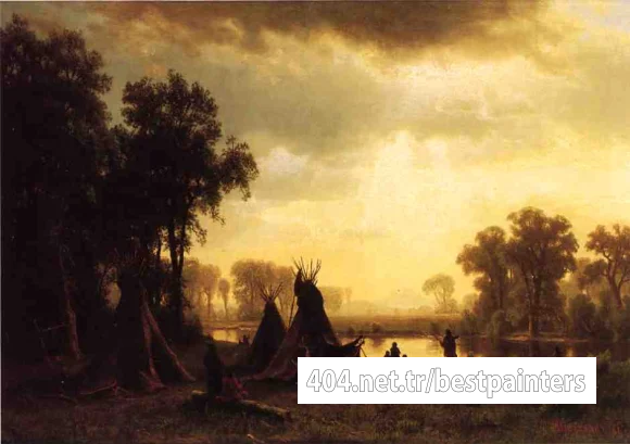 Bierstadt_Albert_An_Indian_Encampment