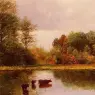 Bierstadt_Albert_Cows_Watering_in_a_Landscape