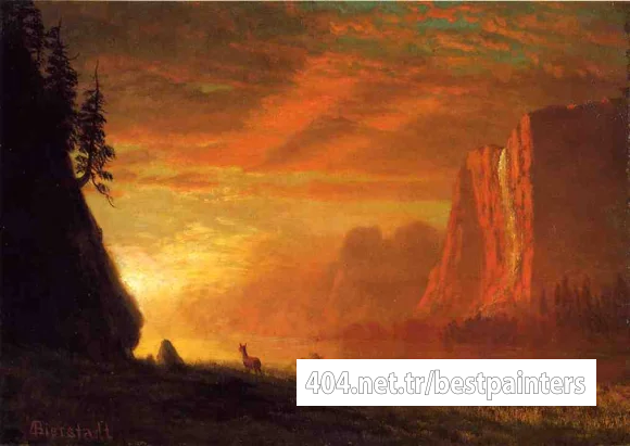 Bierstadt_Albert_Deer_at_Sunset