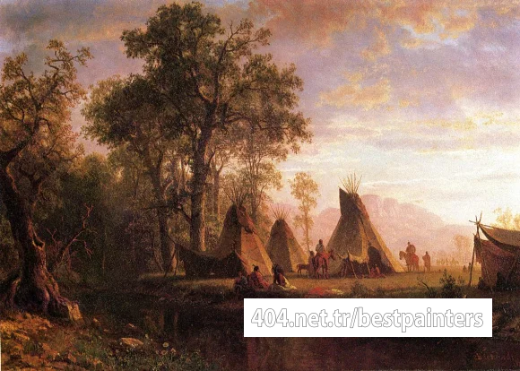 Bierstadt_Albert_Indian_Encampment_Late_Afternoon