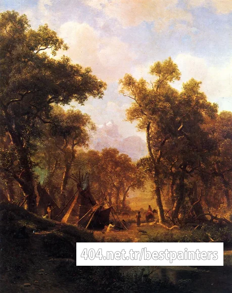 Bierstadt_Albert_Indian_Encampment_Shoshone_Village