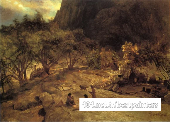 Bierstadt_Albert_Mariposa_Indian_Encampment_Yosemite_Valley_California