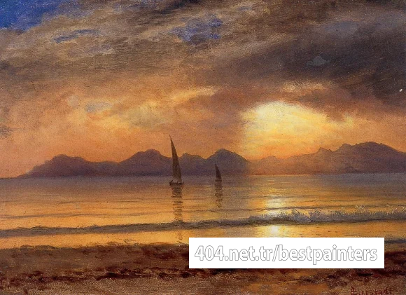 Bierstadt_Albert_Sunset_over_a_Mountain_Lake