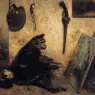 DECAMPS_Alexandre_Gabriel_The_Monkey_Painter