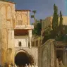 Descamps_Before_a_Mosque_(Cairo)_c1868