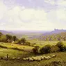Glendening_Alfred_Augustus_Near_Amberley_Sussex_With_Arundel_Castle_In_The_Distance