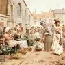 Glending_Jr_Alfred_Augustus_Flower_Market_In_A_French_Town