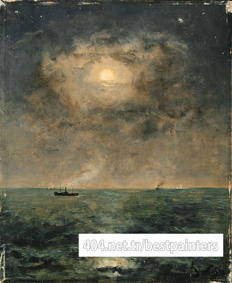 Stevens_Alfred_Moonlit_seascape