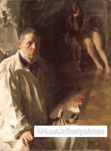 Zorn_Self_portrait_with_a_model