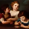 Kauffman_Angelica_Children_With_A_Birds_Nest_And_Flowers