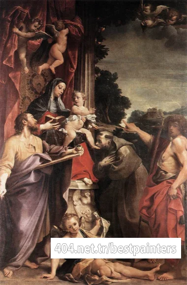 Carracci_Annibale_Madonna_Enthroned_with_St_Matthew