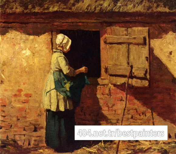 Mauve_Anton_A_Peasant_Woman_By_A_Barn