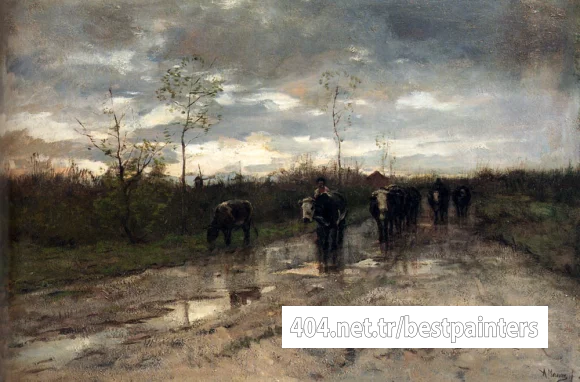 Mauve_Anton_Weg_Met_Koeien_Homeward_Bound