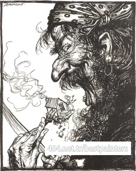 Rackham_Arthur_Mother_Goose_A_Little_Nothing_Woman