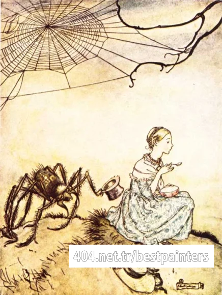 Rackham_Arthur_Mother_Goose_Little_Miss_Muffet