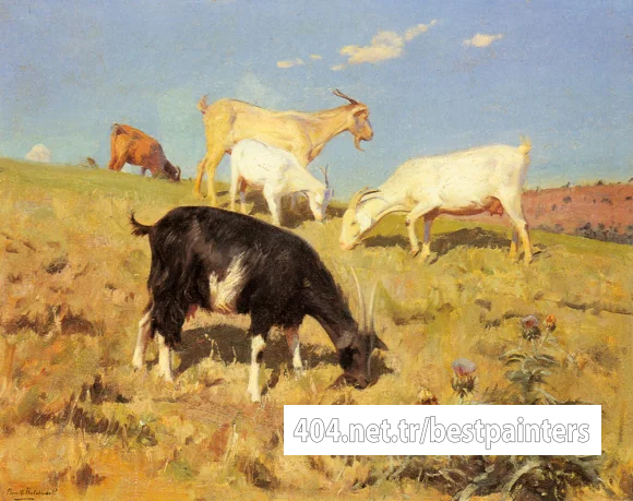 Correa_Benito_Rebolledo_Goats_Grazing_On_A_Hillside