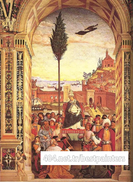 PINTURICCHIO_Aeneas_Piccolomini_Arrives_To_Ancona