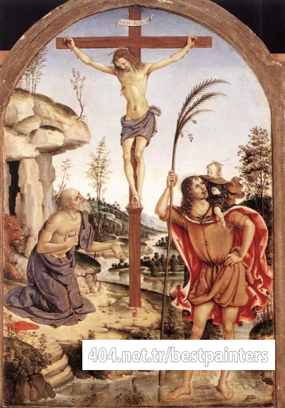 PINTURICCHIO_The_Crucifixion_With_Sts_Jerome_And_Christopher