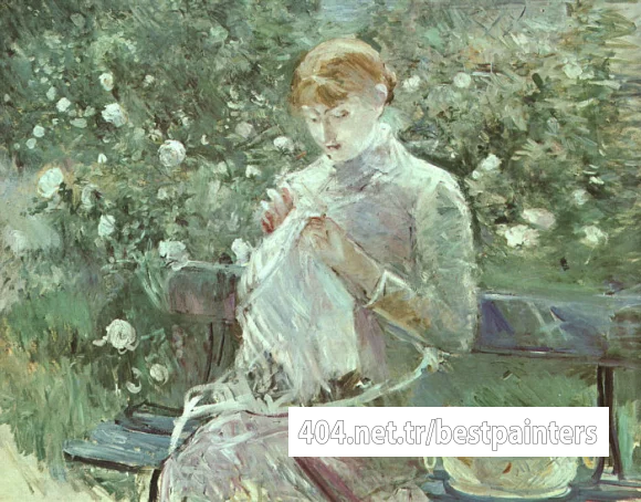 Young_Woman_Sewing_in_a_Garden_CGF