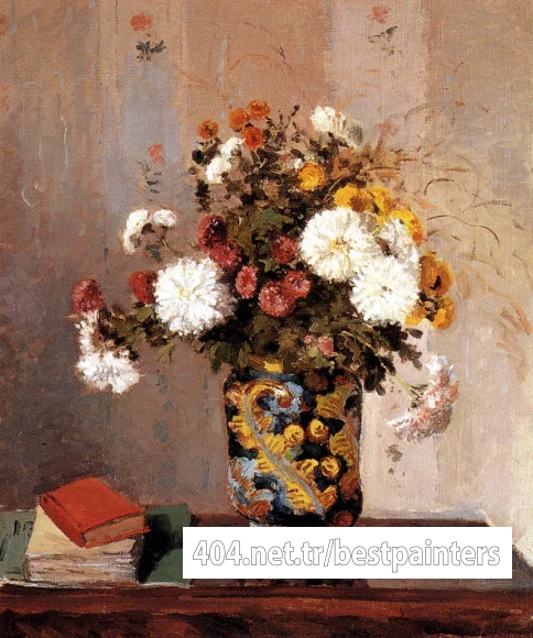 Pissarro_Camille_Chrysanthemums_In_A_Chinese_Vase