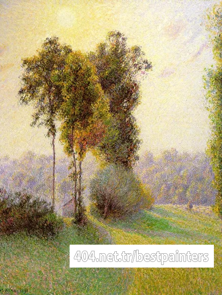Pissarro_Sunset_at_St._Charles_Eragny_1891