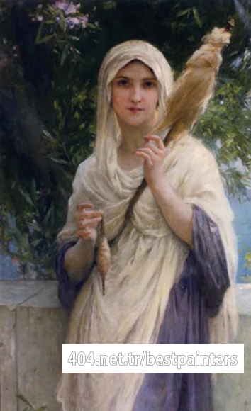 Lenoir_Charles_Amable_The_Spinner_By_The_Sea