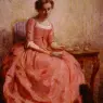 chaplin_charles_girl_in_a_pink_dress_reading_with_a_dog
