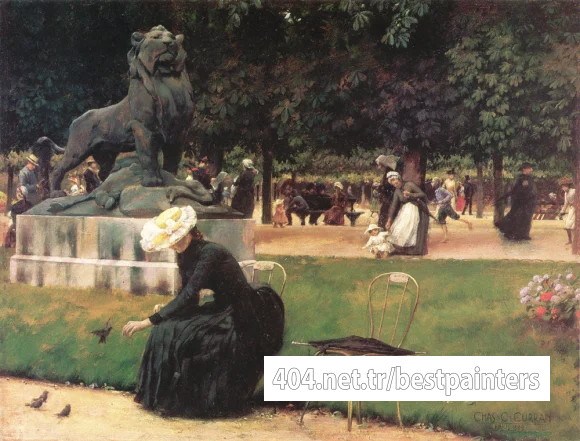 Curran_Charles_Courtney_In_the_Luxembourg_Garden_1889