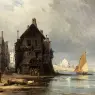 Kuwasseg_Charles_Euphrasie_A_Coastal_Scene_In_Normandy