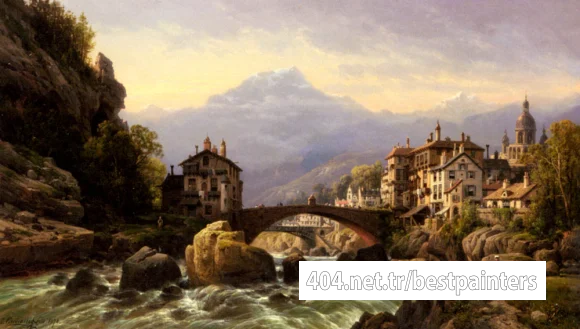 Kuwasseg_Jr_Charles_Euphrasie_An_Alpine_Village
