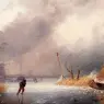 Leickert_Charles_A_Winter_Landscape_With_Skaters_On_A_Frozen_Waterway