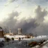 Leickert_Charles_Henri_Joseph_A_Frozen_Winter_Landscape_With_Skaters